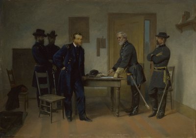 De overgave van Lee aan Grant bij Appomattox door Alonzo Chappel