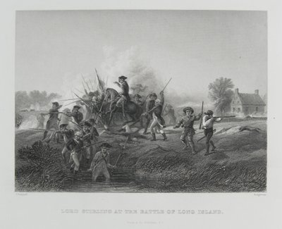 Lord Stirling bij de Slag om Long Island, 1776 door Alonzo Chappel