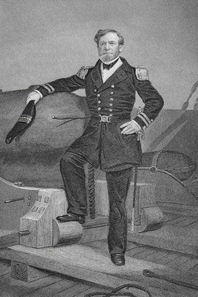 Portret van admiraal Andrew Hull Foote (1806-63) door Alonzo Chappel