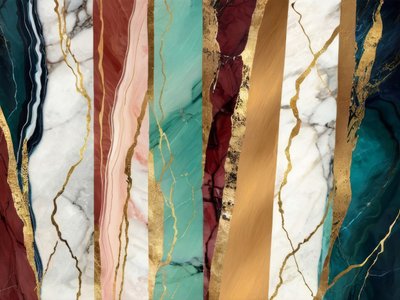 Gouden marmeren strepen door Alpenglow Workshop