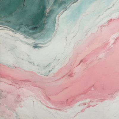 Wervelend roze-blauwgroen marmer door Alpenglow Workshop