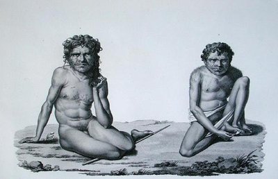 Port Jackson, Nieuw-Holland: Aboriginals uit de Blauwe Bergen, uit 