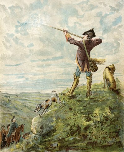 Baron Munchausen vindt een geweldige scherpschutter in Californië, uit 