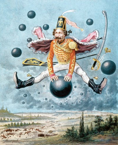 De verrassende avonturen van Baron Munchausen, illustratie door Alphonse Adolphe Bichard (1879) door Alphonse Adolphe Bichard