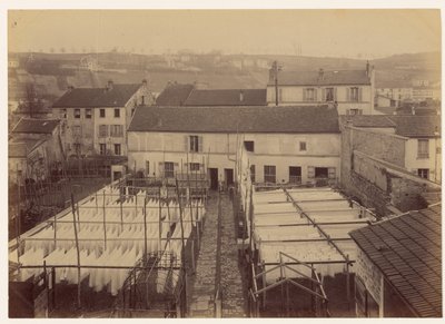 Moord op de weduwe Templier in Arcueil ... Buitenaanzicht van het huis door Alphonse Bertillon