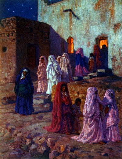 Illustratie van moslim Arabische vrouwen die 