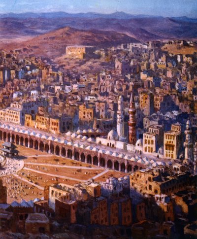 Uitzicht op Mekka, 1918 door Alphonse Etienne Dinet
