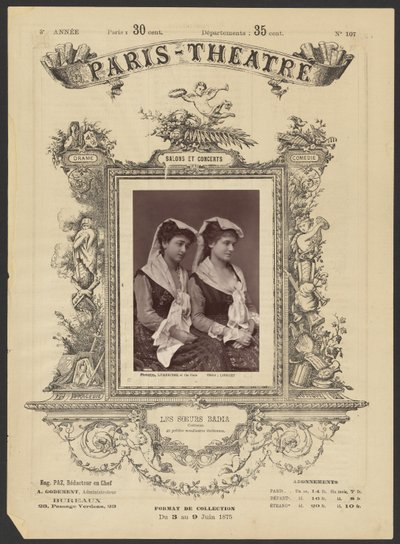 Theater Parijs: Les Soeurs Badia door Alphonse J. Liébert