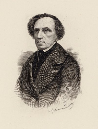 Portret van de componist Giacomo Meyerbeer 1791-1864, 1875 door Alphonse Lamotte