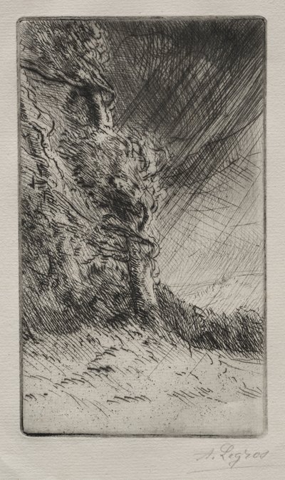 Een windvlaag door Alphonse Legros