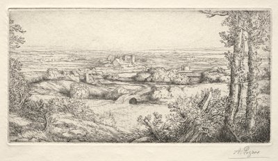 Een vallei in Bourgondië (Une Vallée en Bourgogne) door Alphonse Legros