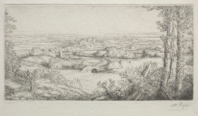Een vallei in Bourgondië door Alphonse Legros