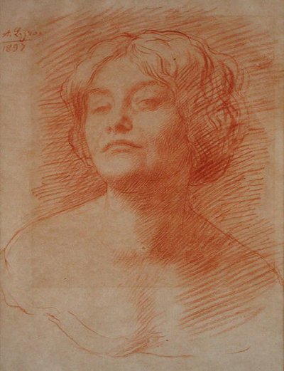 Alice Knewstub door Alphonse Legros