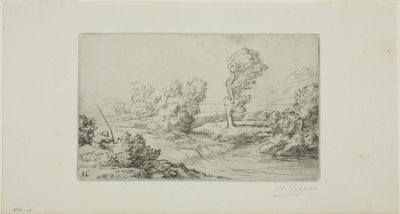 Oevers van de Marne door Alphonse Legros