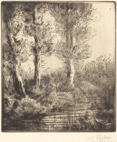 Oevers van de Saint-Pre door Alphonse Legros