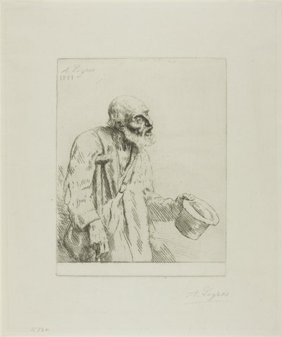 Bedelaar met Krukken door Alphonse Legros