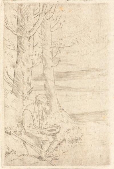 Blinde Bedelaar door Alphonse Legros