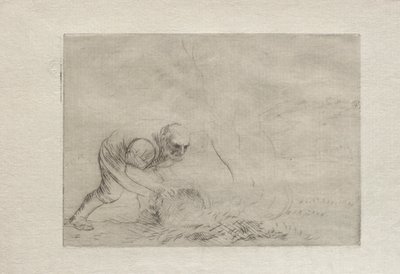 Het gras branden door Alphonse Legros