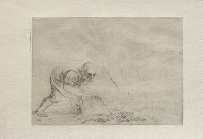 Het gras branden door Alphonse Legros