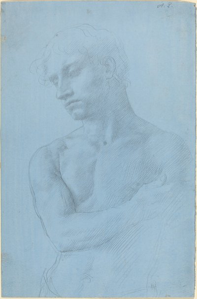 Borstbeeld van Naakte Man door Alphonse Legros