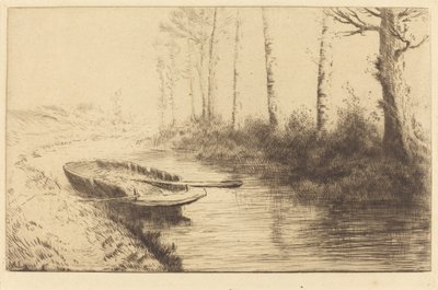 Kanaal Gezien bij Ochtendlicht Le canal: Effet du matin door Alphonse Legros