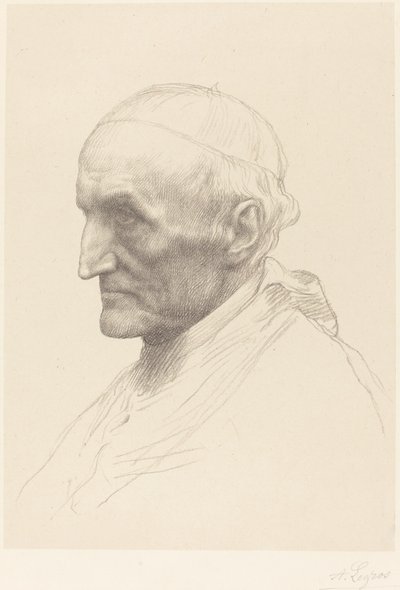 Kardinaal Manning, 2e plaat door Alphonse Legros