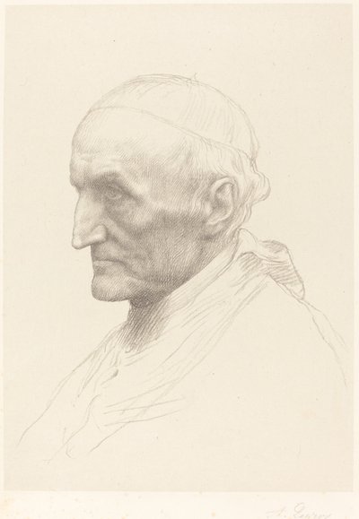 Kardinaal Manning, 2e plaat door Alphonse Legros