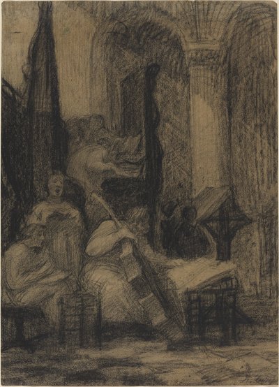 Koor van een Spaanse Kerk door Alphonse Legros