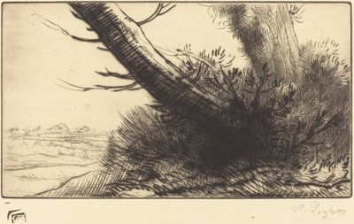 Hoek van een pad door Alphonse Legros