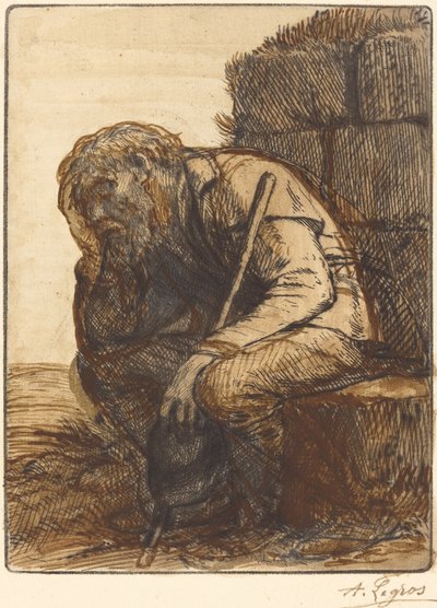 Wanhopige man (Le désespéré) door Alphonse Legros