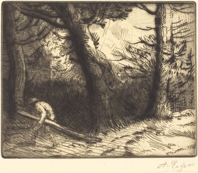 Rand van een bos in Bourgogne door Alphonse Legros