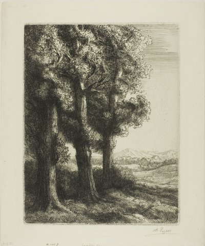 Rand van een Bos door Alphonse Legros