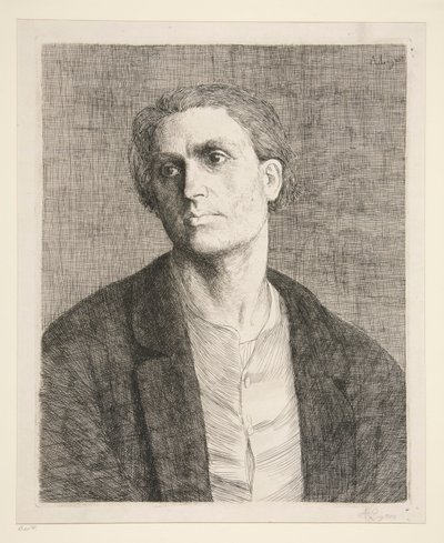 Studie van een hoofd door Alphonse Legros