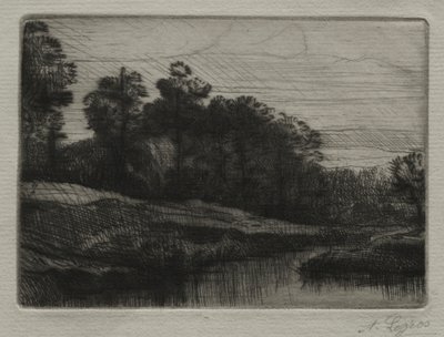 Avond door Alphonse Legros