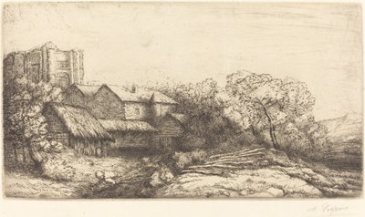 Boerderij bij het Klooster door Alphonse Legros