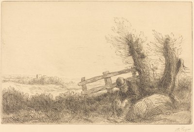 Boer Liggend door Alphonse Legros