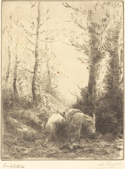 Boer en zijn ezel door Alphonse Legros