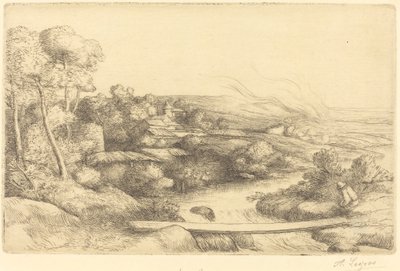 Voetbrug La passerelle door Alphonse Legros