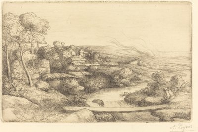 Voetbrug door Alphonse Legros