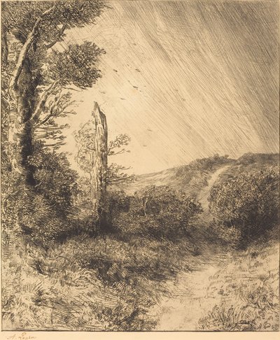 Windvlaag (Le coup de vent) door Alphonse Legros