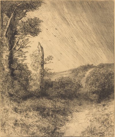 Windvlaag (Le coup de vent) door Alphonse Legros