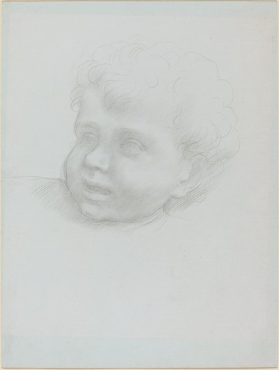 Hoofd van een kind door Alphonse Legros