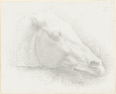 Hoofd van een Paard van het Parthenon door Alphonse Legros