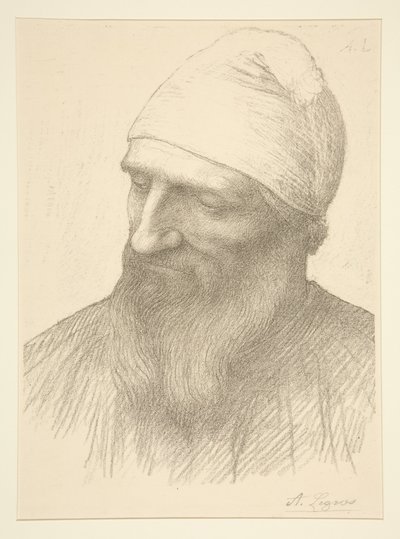 Hoofd van een man door Alphonse Legros