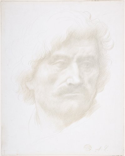 Kop van een man door Alphonse Legros