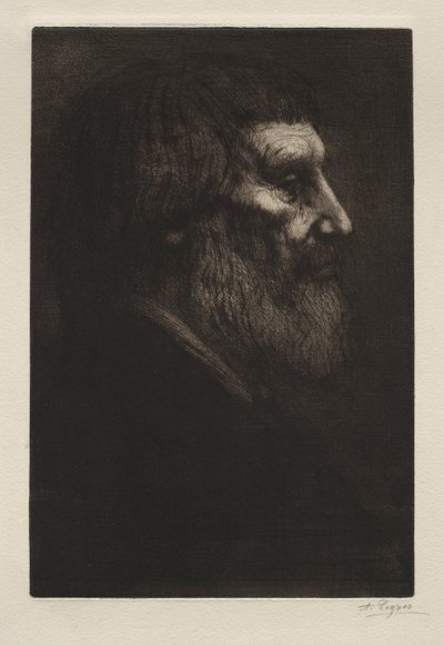 Hoofd van een man door Alphonse Legros