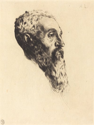 Hoofd van een model door Alphonse Legros