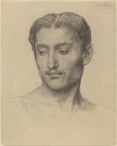 Hoofd van een Jongeman door Alphonse Legros