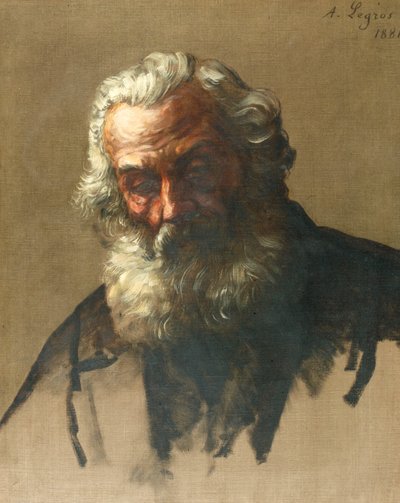 Hoofd van een Oude Man door Alphonse Legros