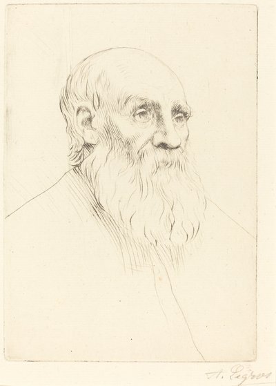 Hoofd van een Oude Man Etude de tete door Alphonse Legros